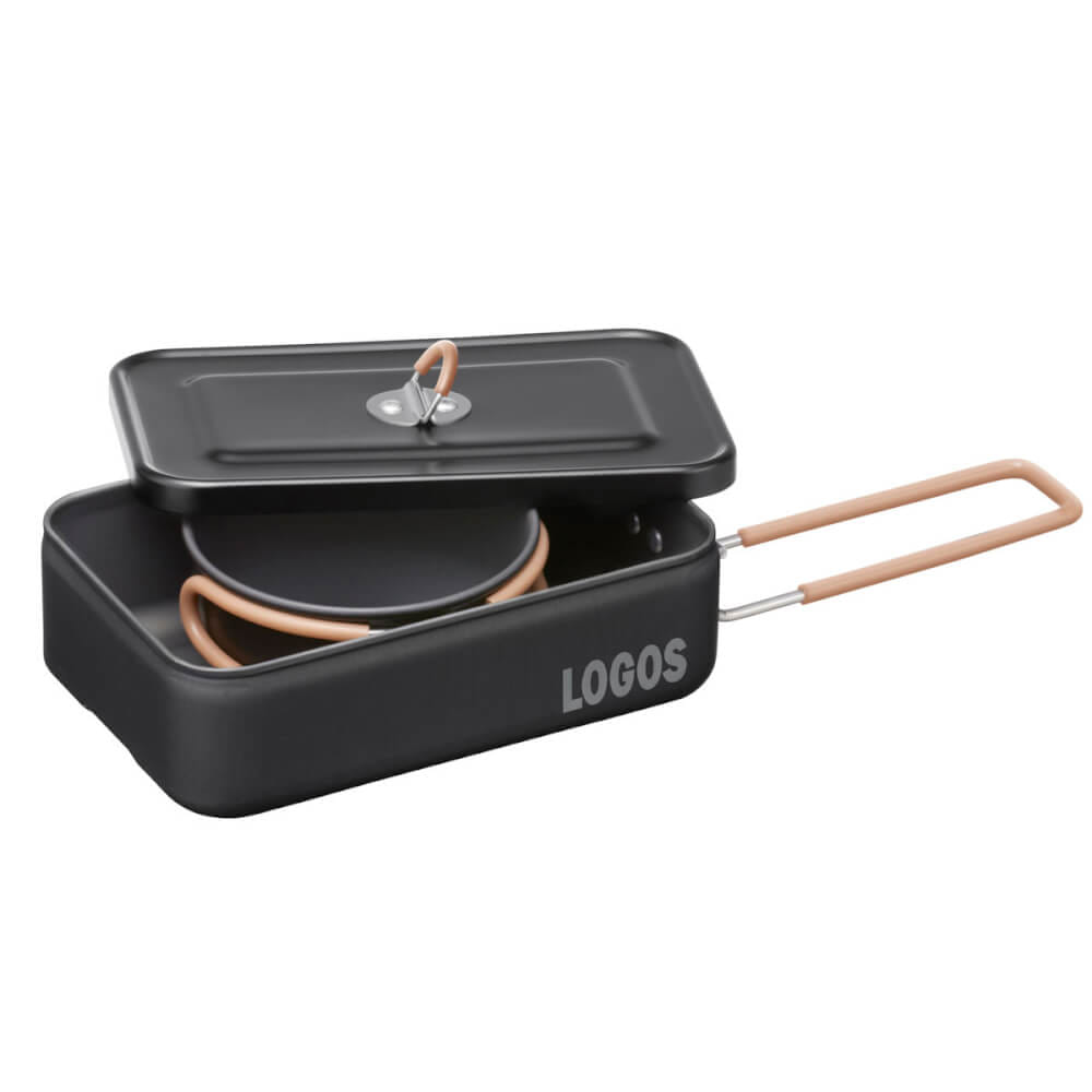 ชุดกระทะและถ้วยซุป LOGOS MESS KIT AND COOKER SET-BA,สีดำ